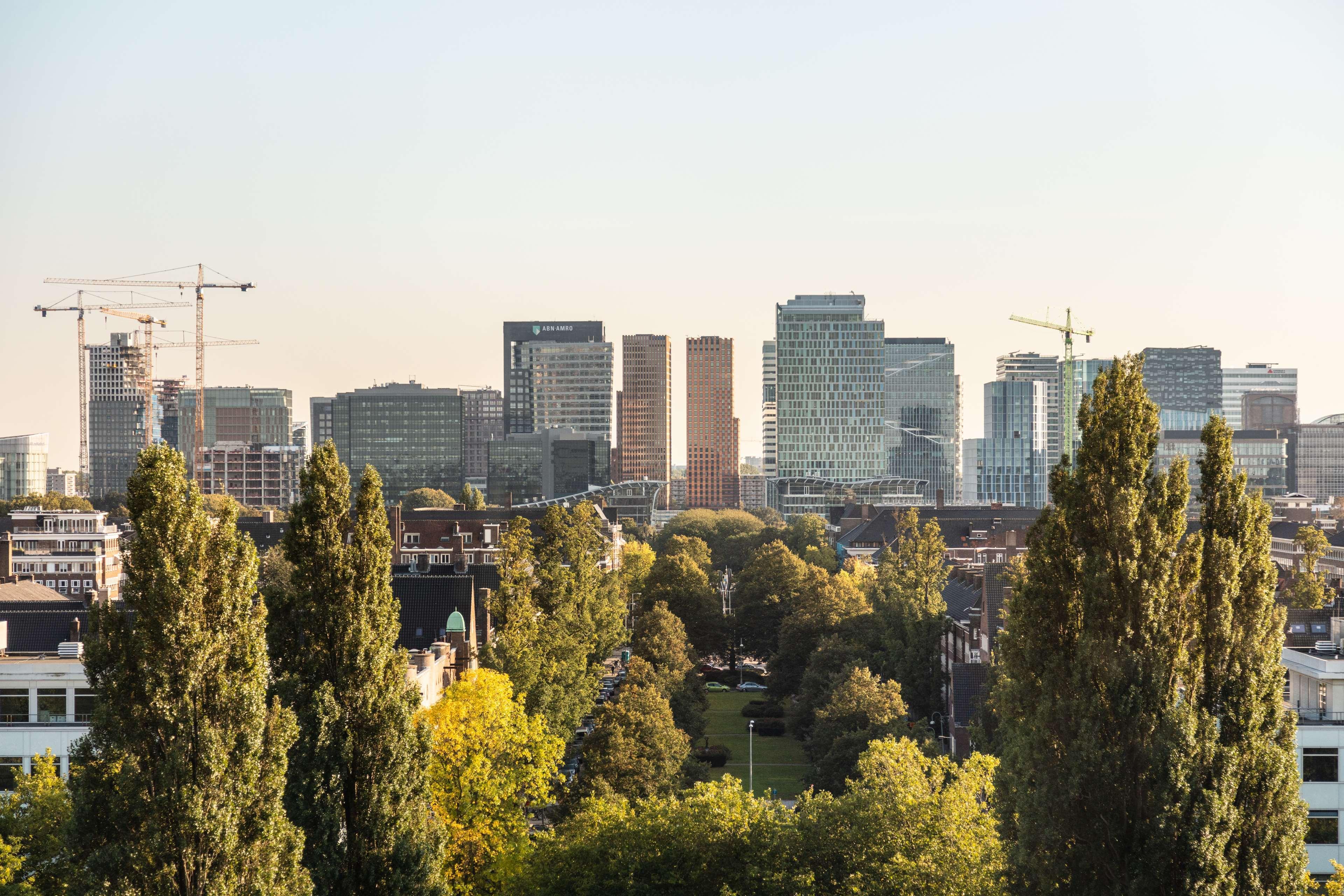 Hotel Hilton Amsterdam Esterno foto Skyline of Rotterdam
